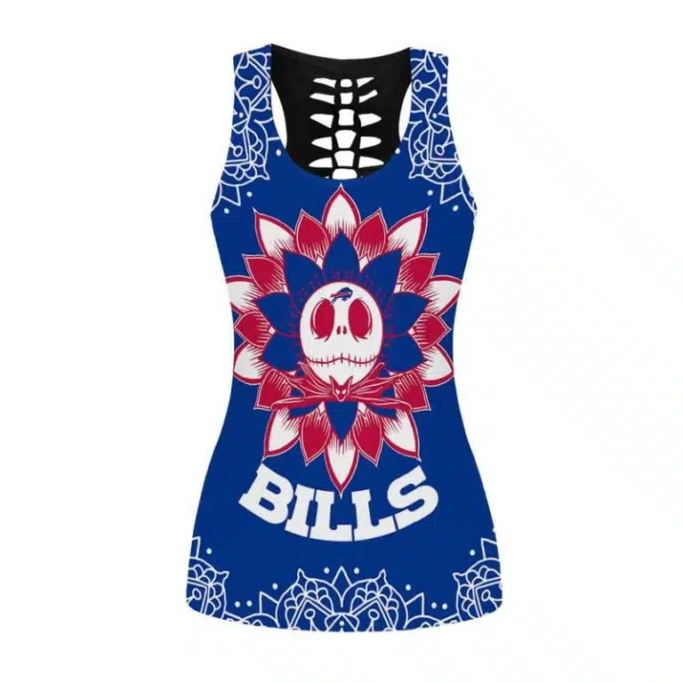 Buffalo Bills Women's Hollow Out Tank Top + Legging LD79 - Image 2