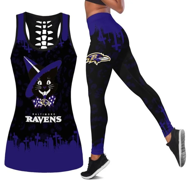 Baltimore Ravens Women’s Hollow Out Tank Top + Legging SG49