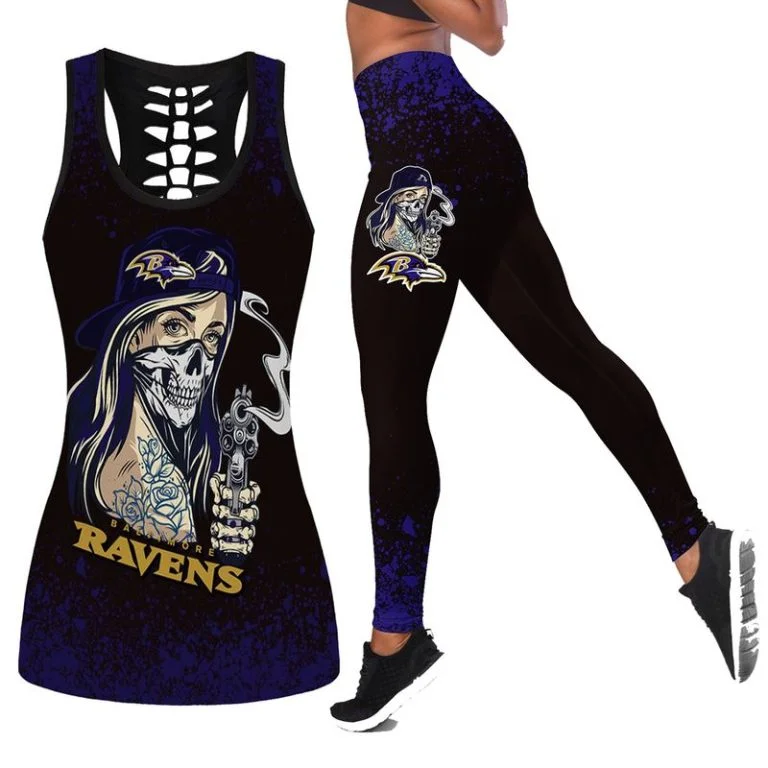 Baltimore Ravens Women’s Hollow Out Tank Top + Legging CG74