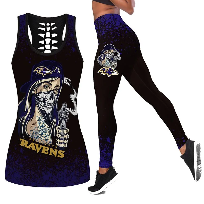 Baltimore Ravens Women’s Hollow Out Tank Top + Legging CG74