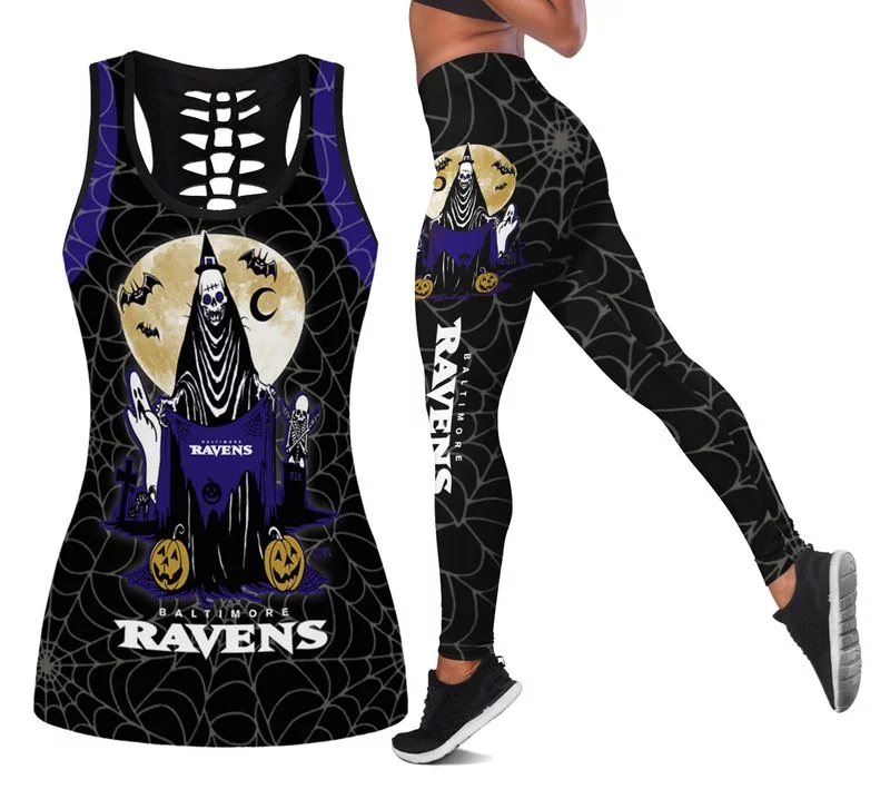 Baltimore Ravens Women’s Hollow Out Tank Top + Legging GD41