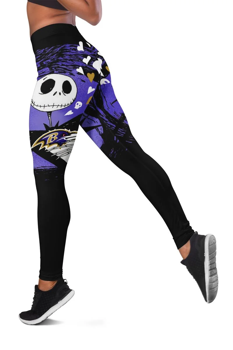 Baltimore Ravens Women’s Hollow Out Tank Top + Legging JR41 - Image 3