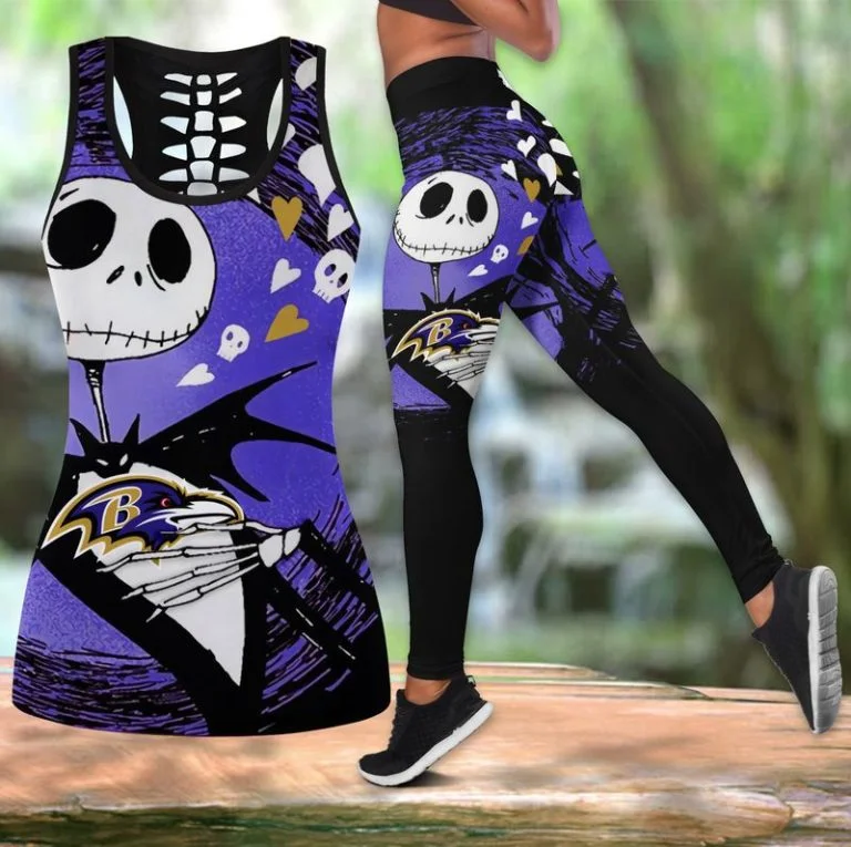 Baltimore Ravens Women’s Hollow Out Tank Top + Legging JR41
