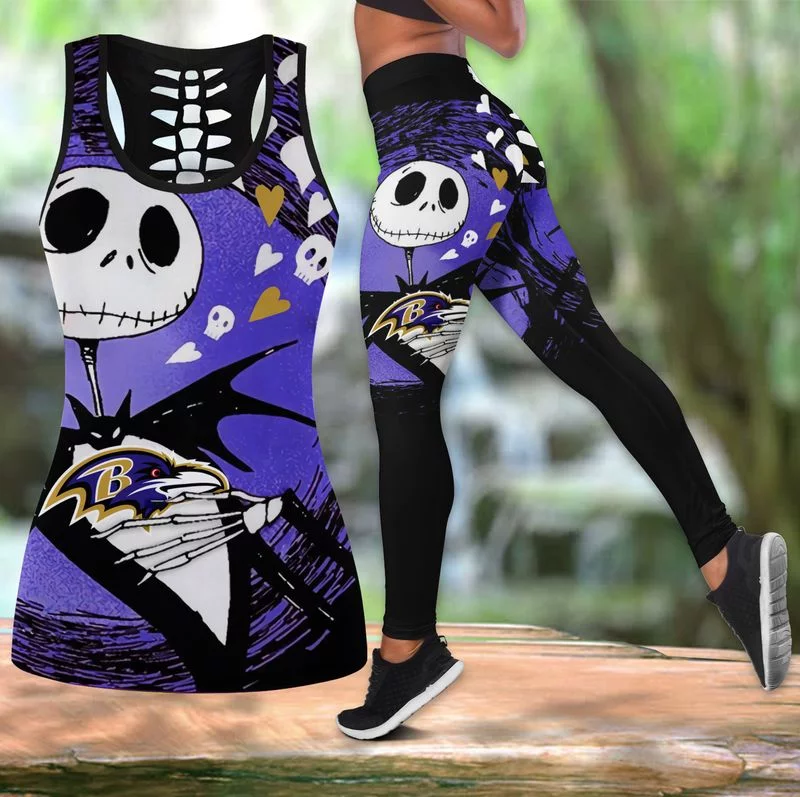 Baltimore Ravens Women’s Hollow Out Tank Top + Legging JR41