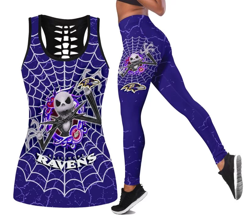 Baltimore Ravens Women’s Hollow Out Tank Top + Legging CJ41