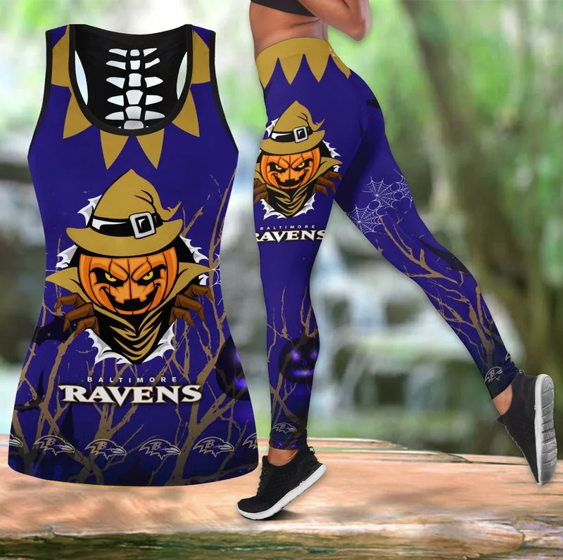Baltimore Ravens Women’s Hollow Out Tank Top + Legging CH23