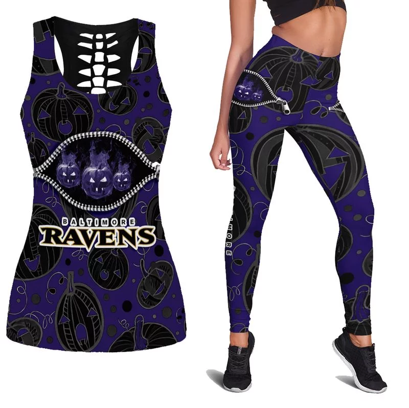 Baltimore Ravens Women’s Hollow Out Tank Top + Legging RE23