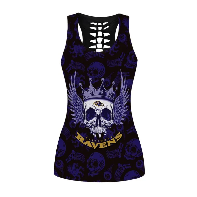 Baltimore Ravens Women’s Hollow Out Tank Top + Legging QL24 - Image 2