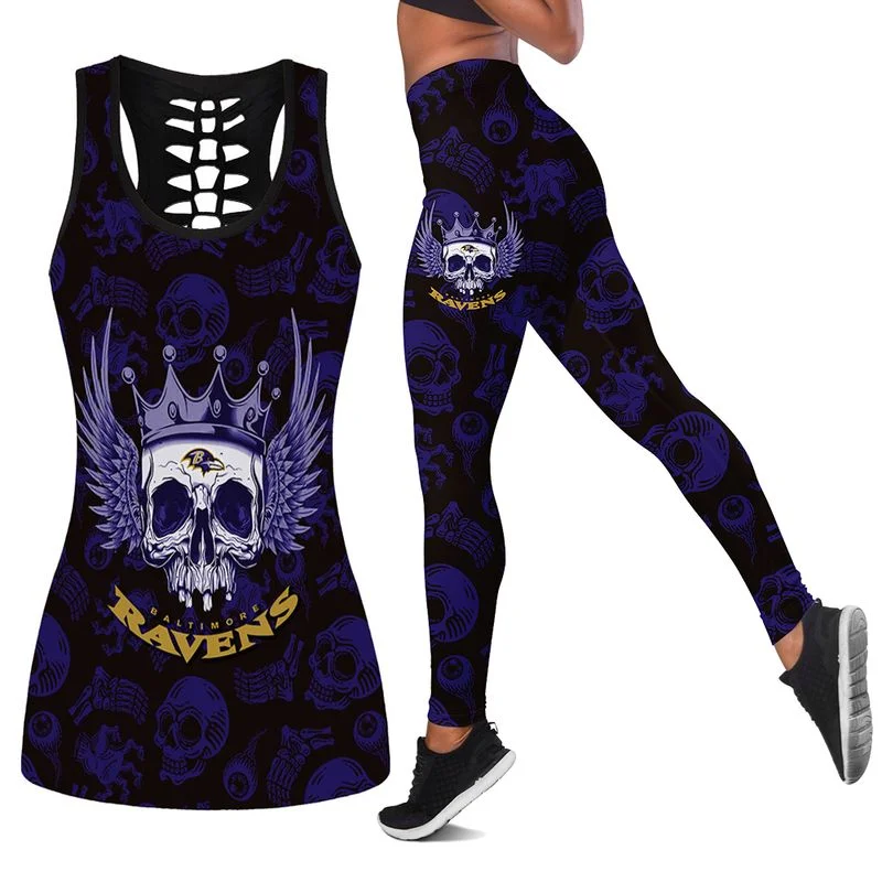 Baltimore Ravens Women’s Hollow Out Tank Top + Legging QL24