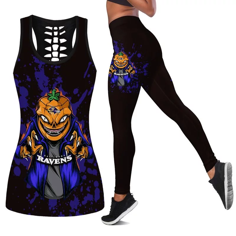 Baltimore Ravens Women’s Hollow Out Tank Top + Legging SV28