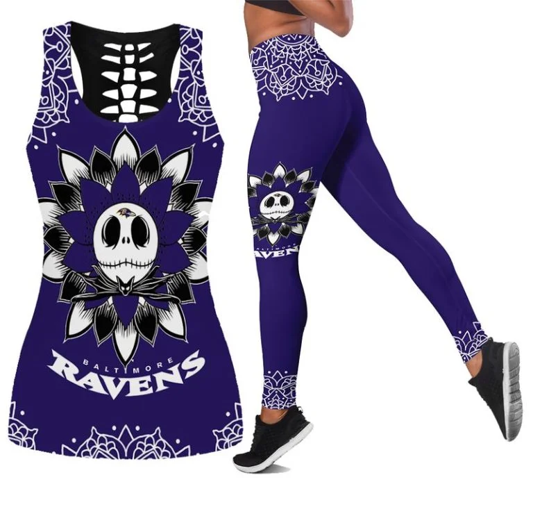 Baltimore Ravens Women’s Hollow Out Tank Top + Legging BS21