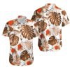 Combo Cleveland Browns Button-Up Shirt & Men Shorts JT41