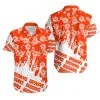 Combo Cleveland Browns Button-Up Shirt & Men Shorts AT13