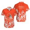 Combo Cleveland Browns Button-Up Shirt & Men Shorts CG28