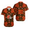 Combo Cleveland Browns Button-Up Shirt & Men Shorts RG13
