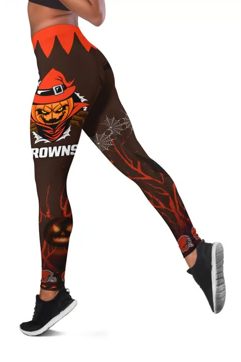 Cleveland Browns Women's Hollow Out Tank Top + Legging QW13 - Image 3