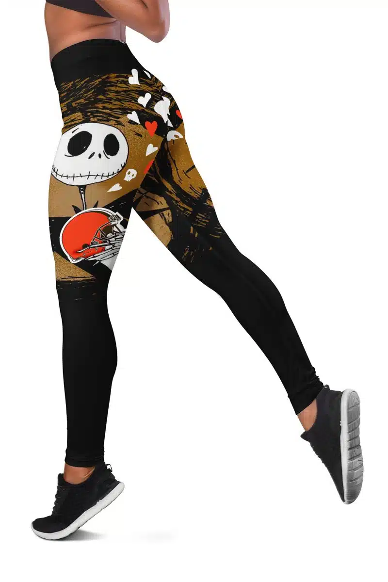 Cleveland Browns Women's Hollow Out Tank Top + Legging EY13 - Image 3