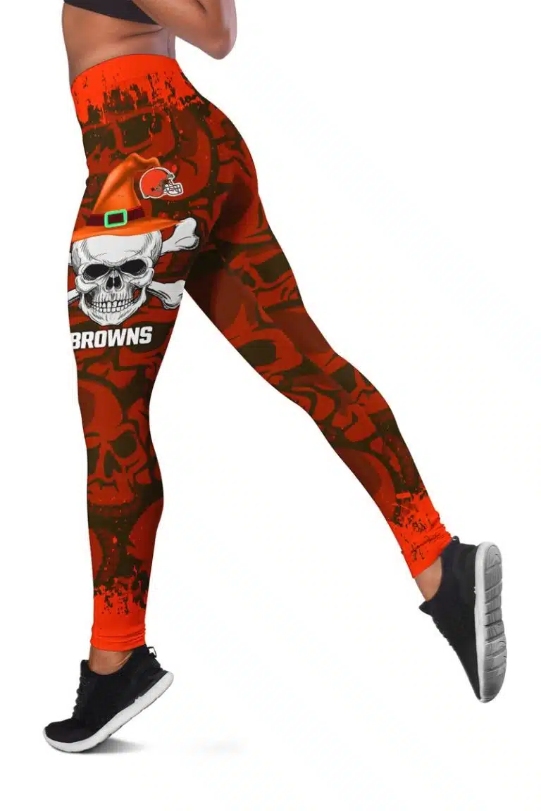 Cleveland Browns Women's Hollow Out Tank Top + Legging KF42 - Image 3