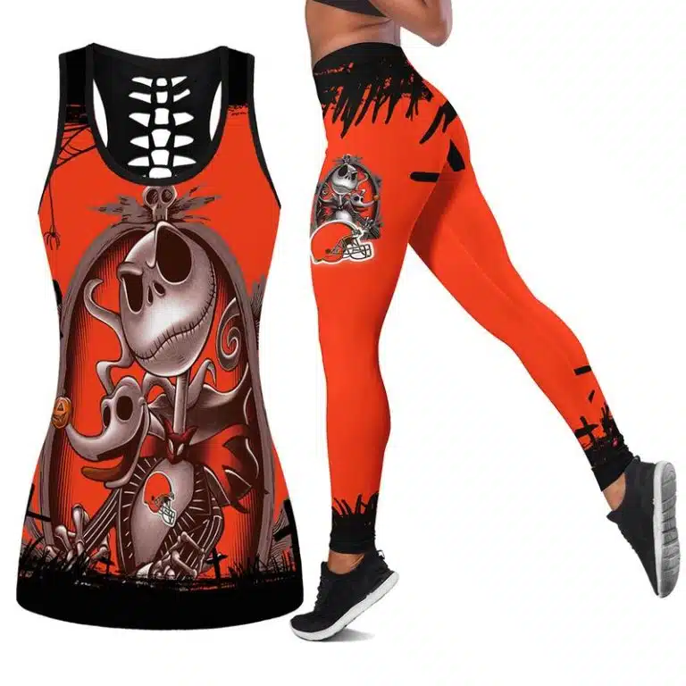 Cleveland Browns Women's Hollow Out Tank Top + Legging WT57