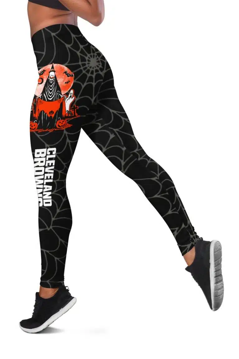 Cleveland Browns Women's Hollow Out Tank Top + Legging FN27 - Image 3