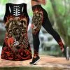 Cleveland Browns Women's Hollow Out Tank Top + Legging DS42
