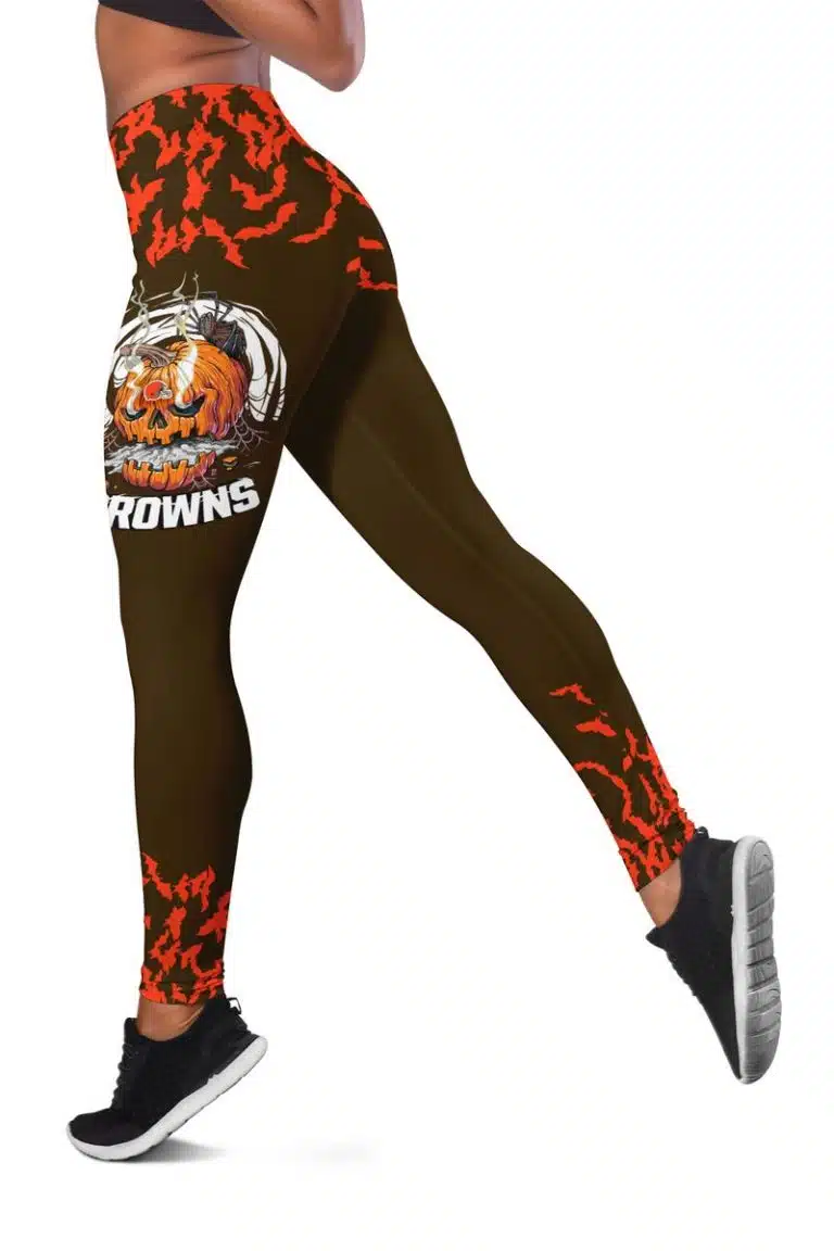 Cleveland Browns Women's Hollow Out Tank Top + Legging EJ41 - Image 2