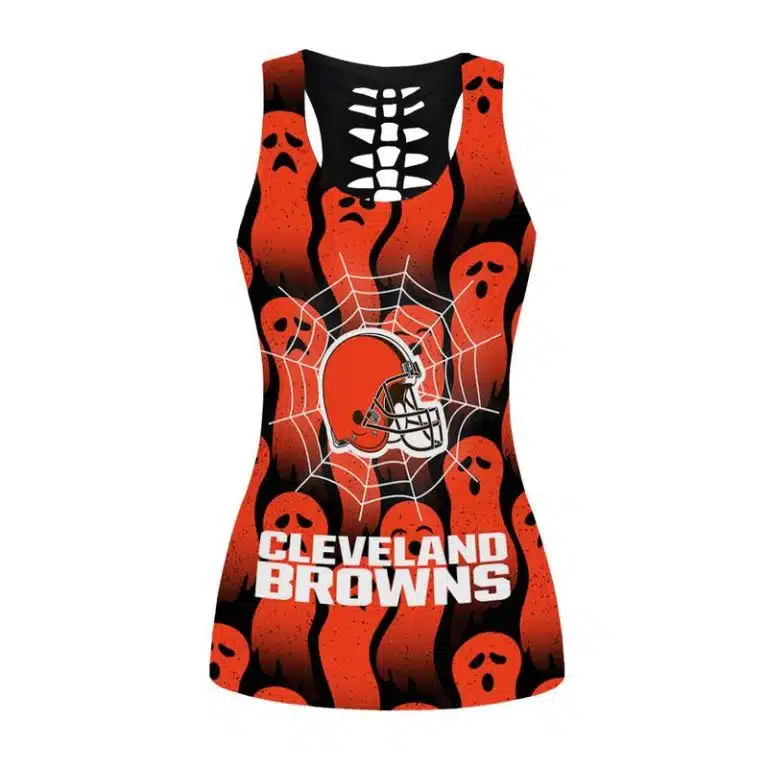 Cleveland Browns Women's Hollow Out Tank Top + Legging TH17 - Image 2