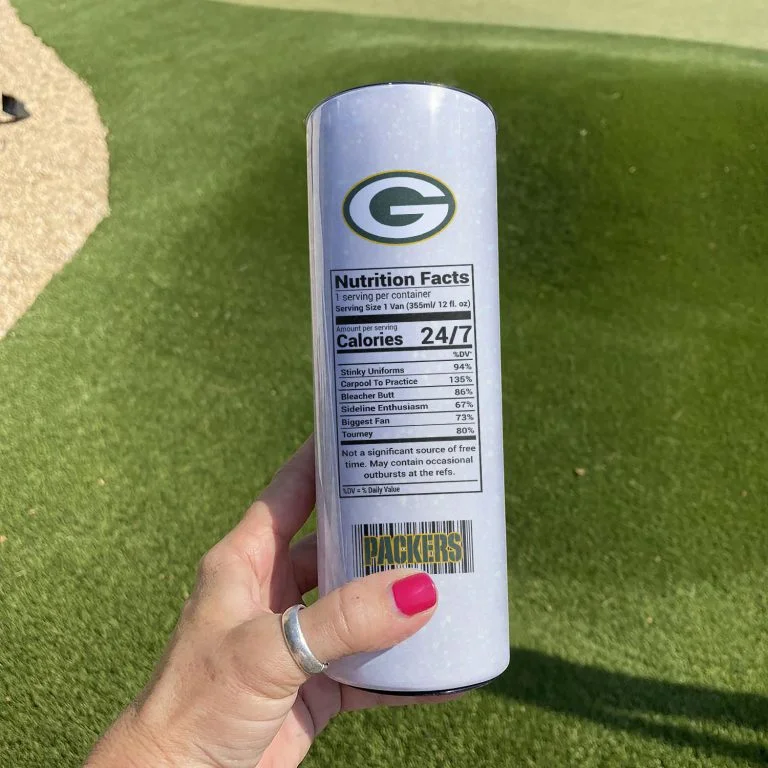 ΝFL12-Green Bay Packers Girl Glitter Tumbler Cup 20oz & 30oz - Image 5