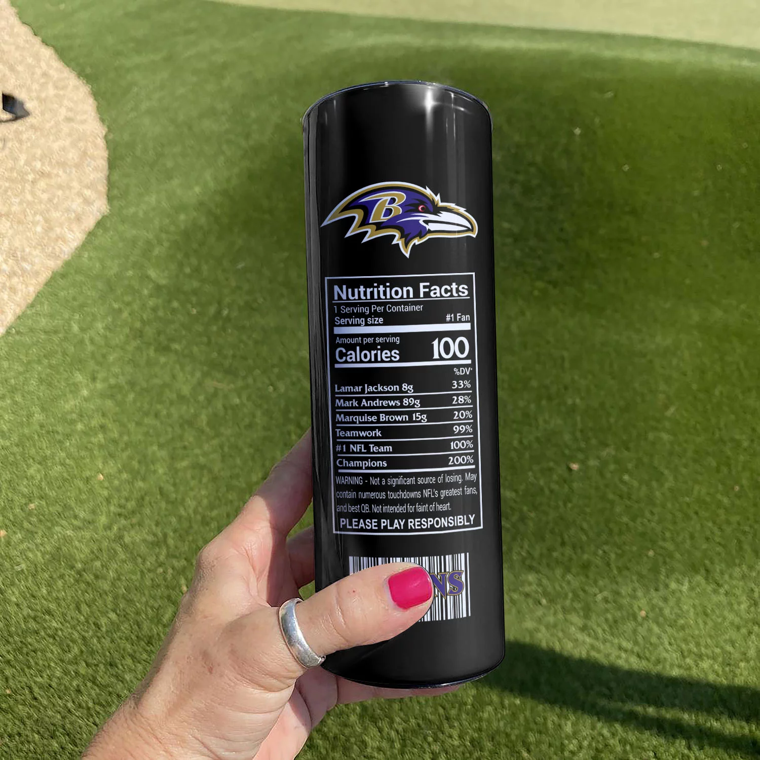 ΝFL03-Limited Edition Ravens Skinny Tumbler Cup 20oz & 30oz - Image 4