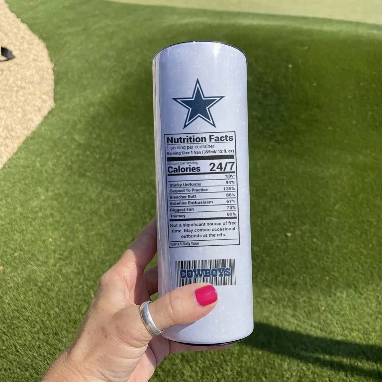 Νfl09-Dallas Cowboys Girl Glitter Tumbler Cup 20oz & 30oz - Image 2