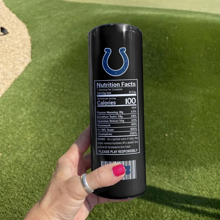 ΝFL14-Limited Edition Indianapolis Colts Skinny Tumbler Cup 20oz & 30oz - Image 2