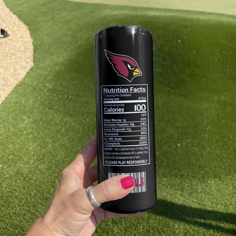 ΝFL01-Limited Edition Arizona Cardinals Skinny Tumbler Cup 20OZ & 30OZ - Image 2