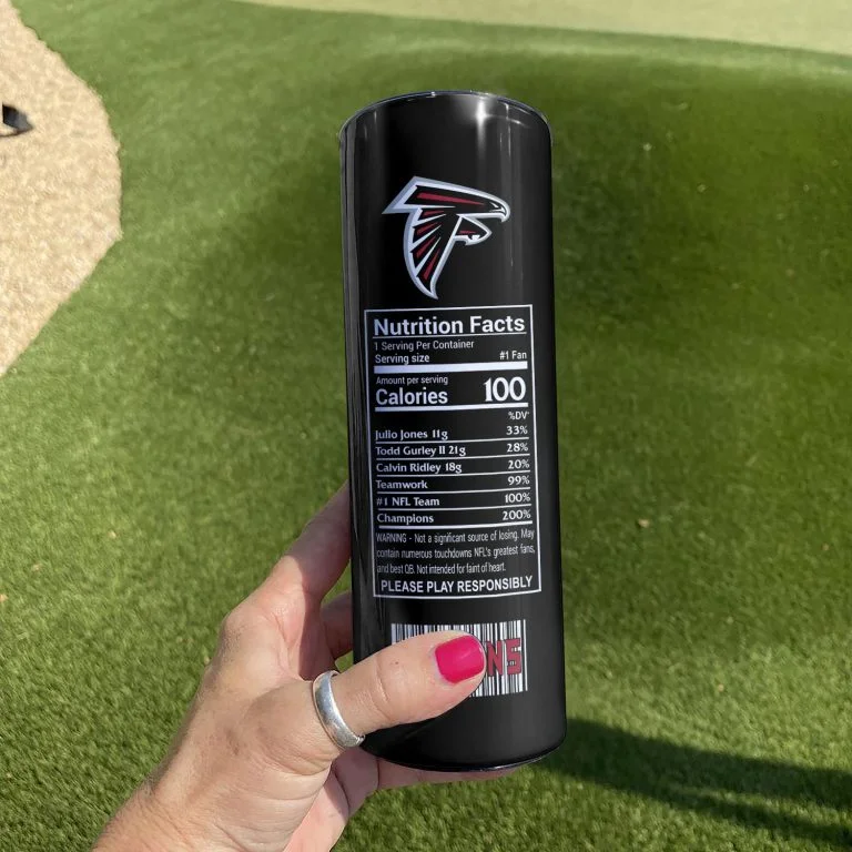 ΝFL02-Limited Edition Atlanta Falcons Skinny Tumbler Cup 20oz & 30oz - Image 2