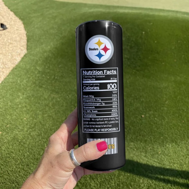 ΝFL25-Limited Pittsburgh Steelers Skinny Tumbler Cup 20oz & 30oz - Image 2