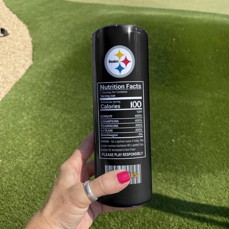 ΝFL25-Limited Pittsburgh Steelers Skinny Tumbler Cup 20oz & 30oz - Image 2