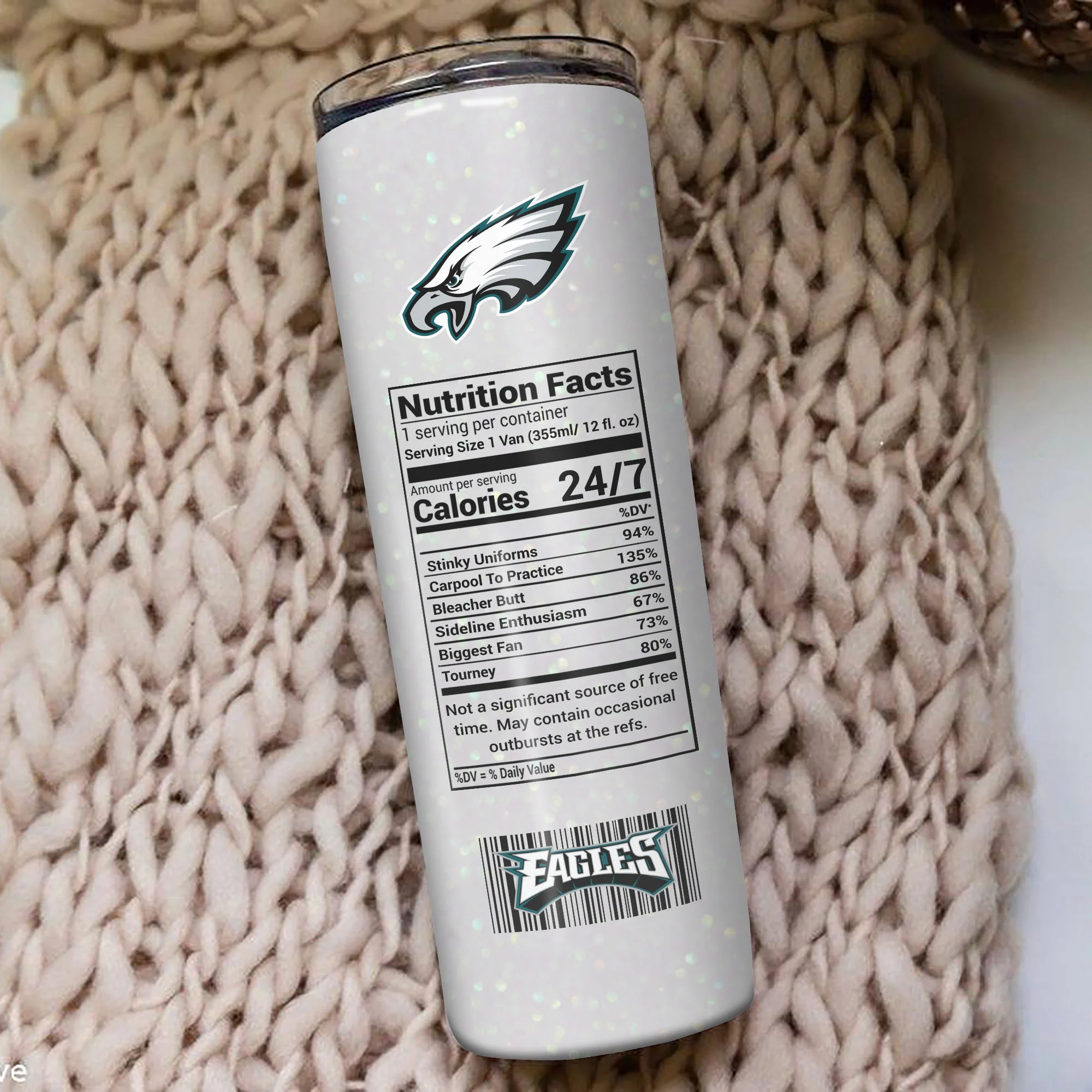 Νfl24-Philadelphia Eagles Girl Glitter Tumbler Cup 20oz & 30oz - Image 4