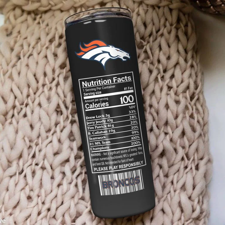 ΝFL10-Limited Edition Denver Broncos Skinny Tumbler Cup 20oz & 30oz - Image 4