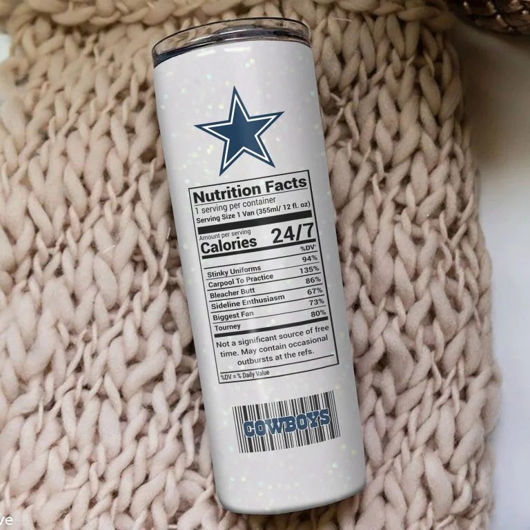 Νfl09-Dallas Cowboys Girl Glitter Tumbler Cup 20oz & 30oz - Image 5