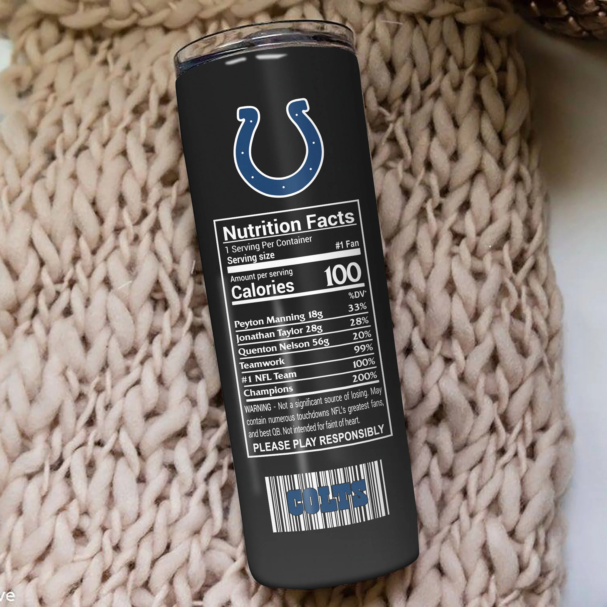 ΝFL14-Limited Edition Indianapolis Colts Skinny Tumbler Cup 20oz & 30oz - Image 4