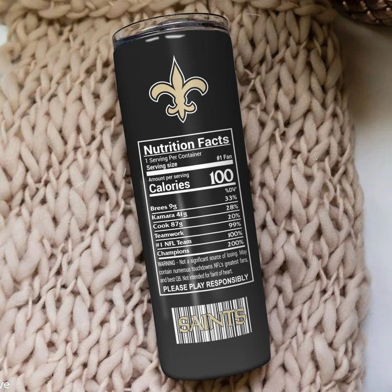 ΝFL20-Limited Edition New Orleans Saints Skinny Tumbler Cup 20OZ & 30OZ - Image 4