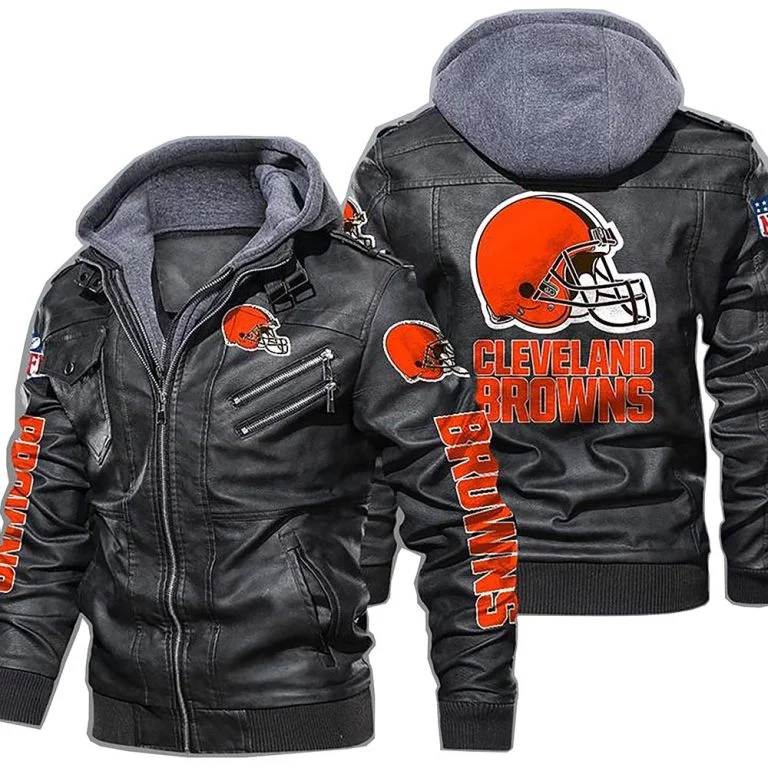 Cleveland Browns Leather Jacket WT28
