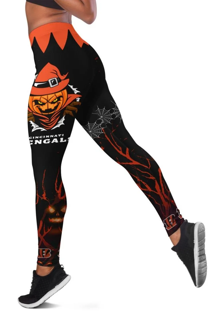 Cincinnati Bengals Women's Hollow Out Tank Top + Legging QG41 - Image 3