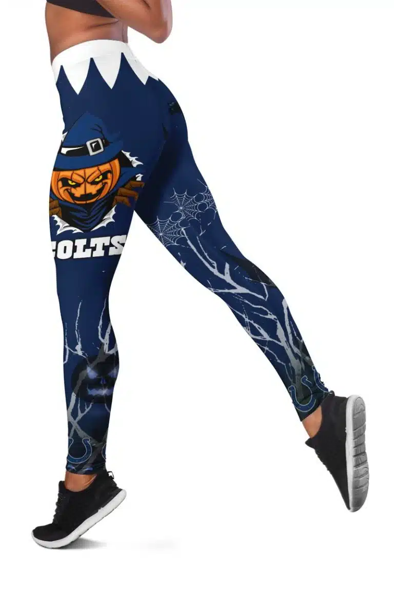 Indianapolis Colts Women's Hollow Out Tank Top + Legging MT13 - Image 3
