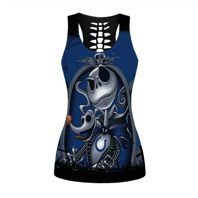 Indianapolis Colts Women's Hollow Out Tank Top + Legging KQ28 - Image 2