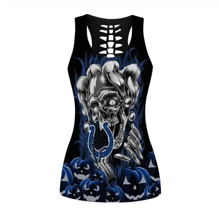 Indianapolis Colts Women's Hollow Out Tank Top + Legging ER52 - Image 2