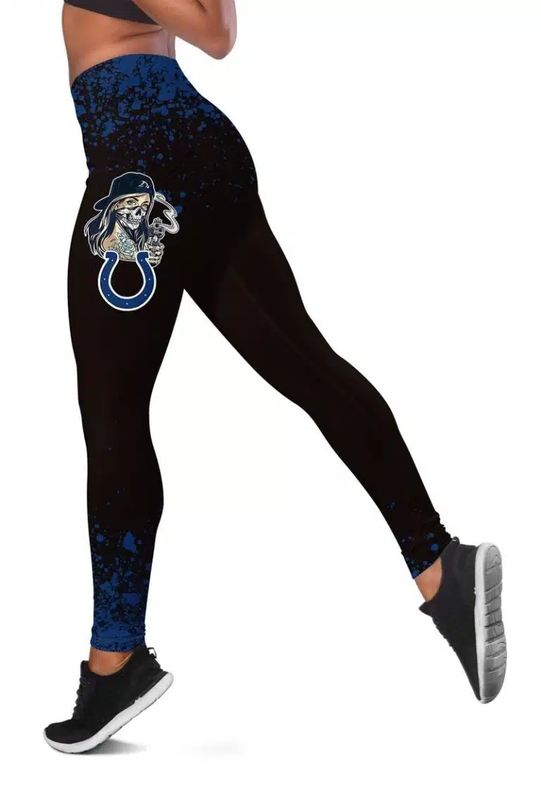 Indianapolis Colts Women's Hollow Out Tank Top + Legging LE53 - Image 3