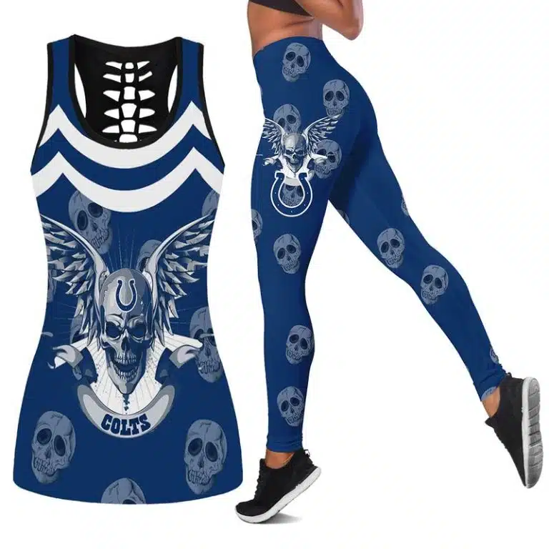 Indianapolis Colts Women's Hollow Out Tank Top + Legging LG36