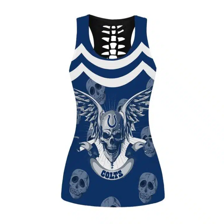Indianapolis Colts Women's Hollow Out Tank Top + Legging LG36 - Image 2