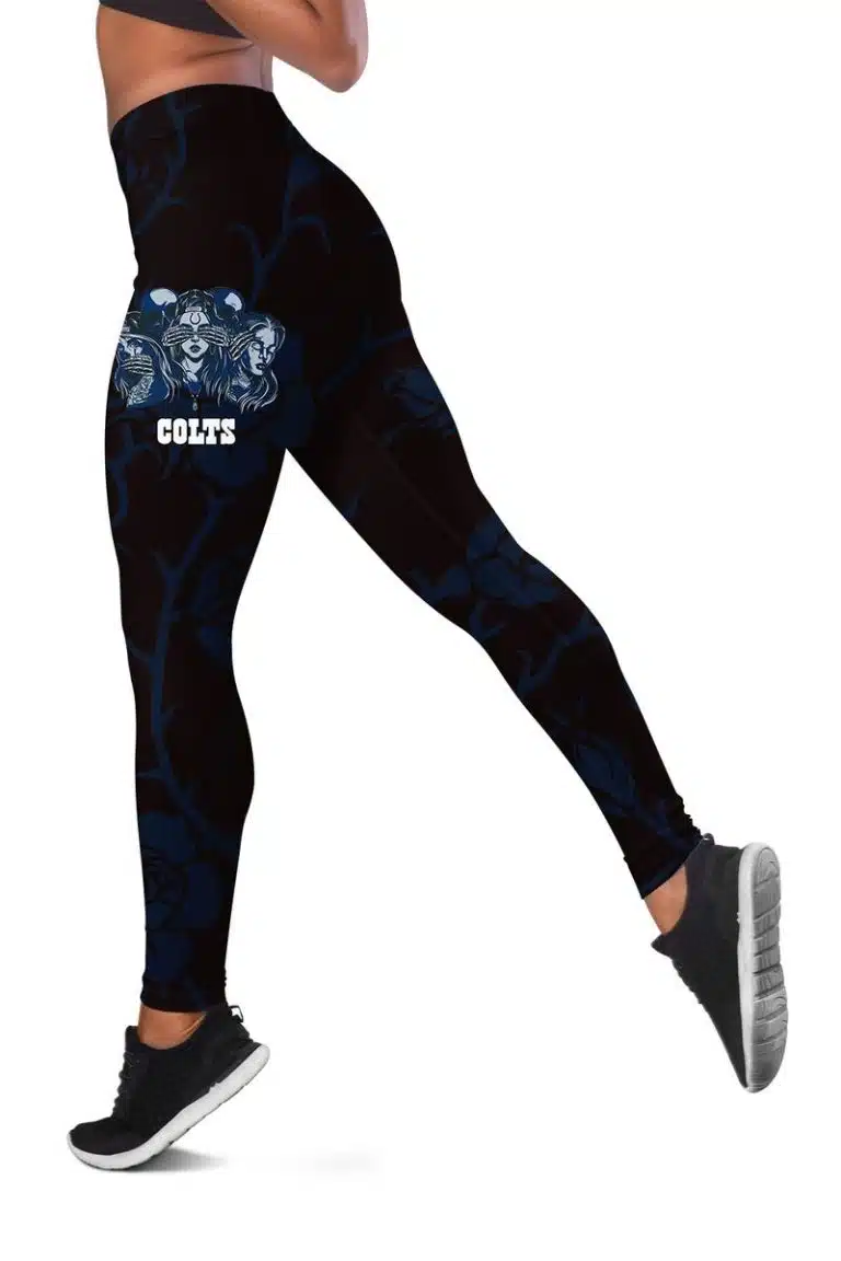 Indianapolis Colts Women's Hollow Out Tank Top + Legging OT19 - Image 3