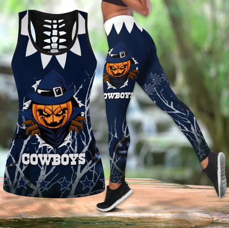 Dallas Cowboys Women's Hollow Out Tank Top + Legging IR56